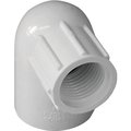 Lasco Reducing Pipe Elbow, 34 x 12 in, Slip x FPT, 90 deg Angle, PVC, White, SCH 40 Schedule 407101BC